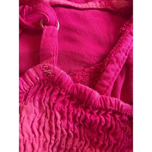 Art Collection Size S/M Pink TIe Dye Boho Fairy Corset Dress Layered Asym Hem - Picture 8 of 11